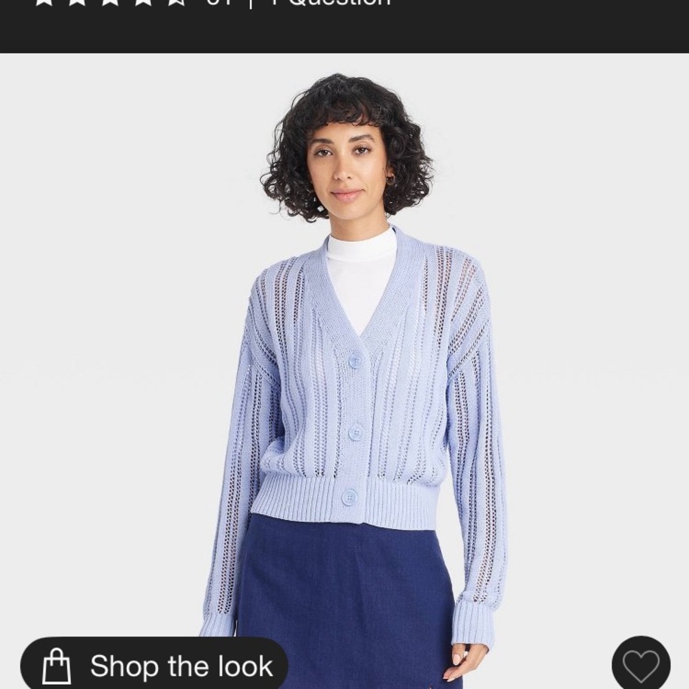 NWT A New Day Women's Openwork Cardigan size XS